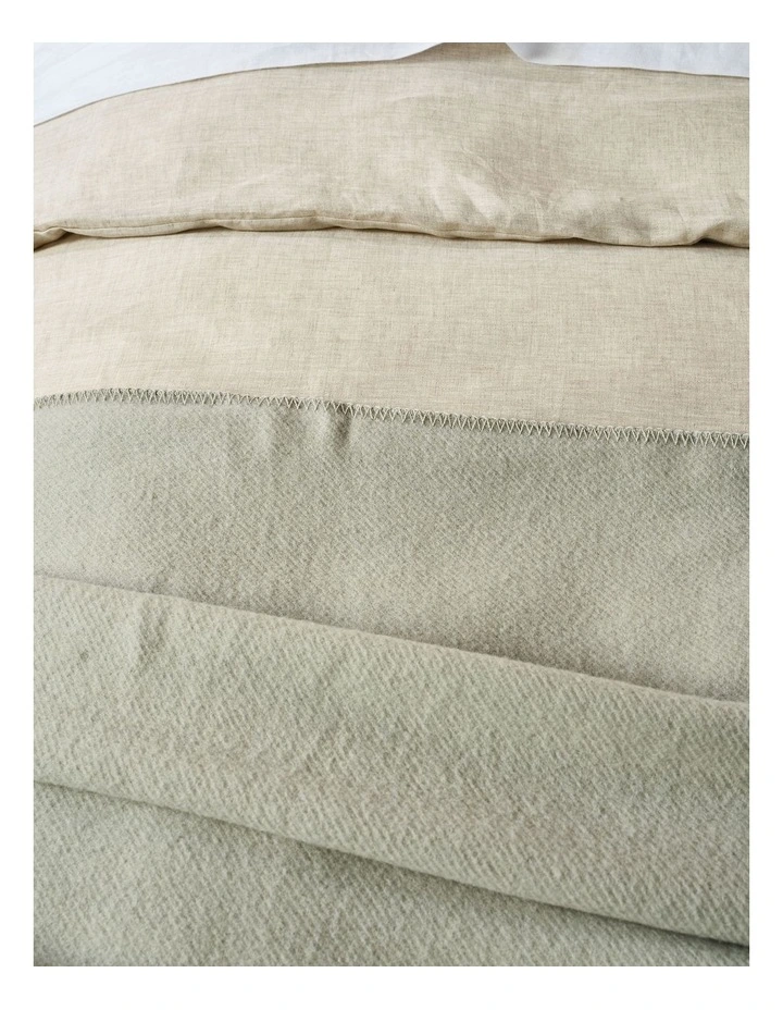 Wool Blanket in Seafoam image 2