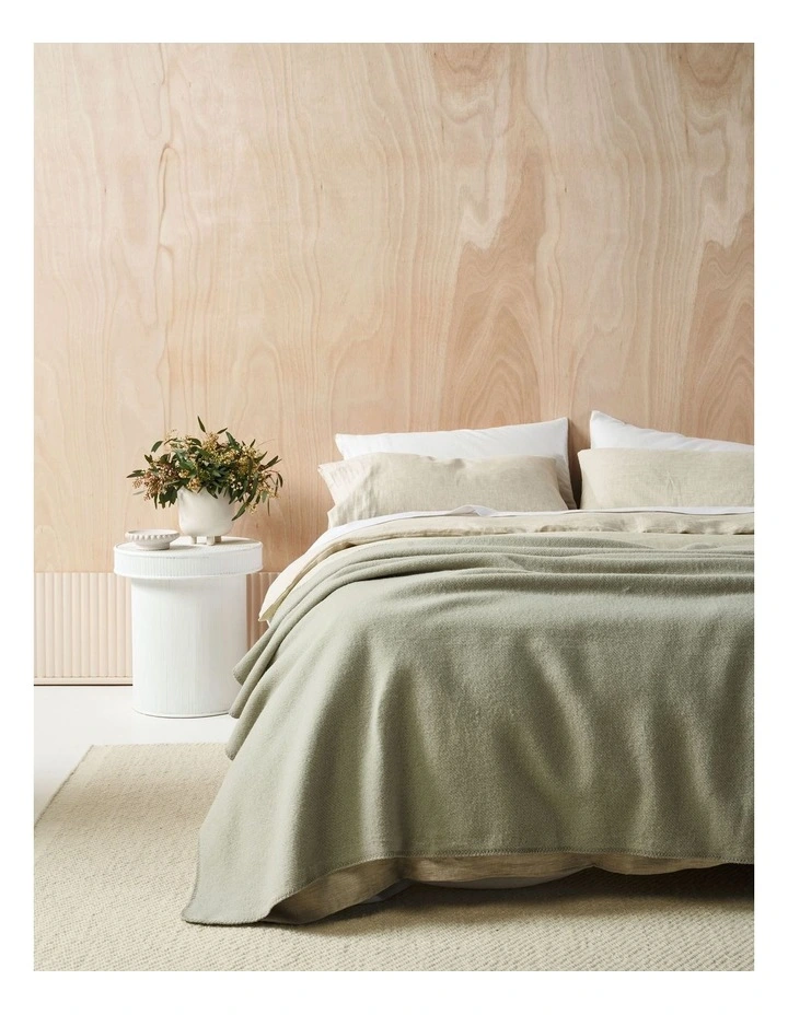 Wool Blanket in Seafoam image 4