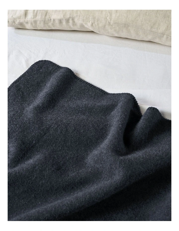 Wool Blanket in Indigo image 3
