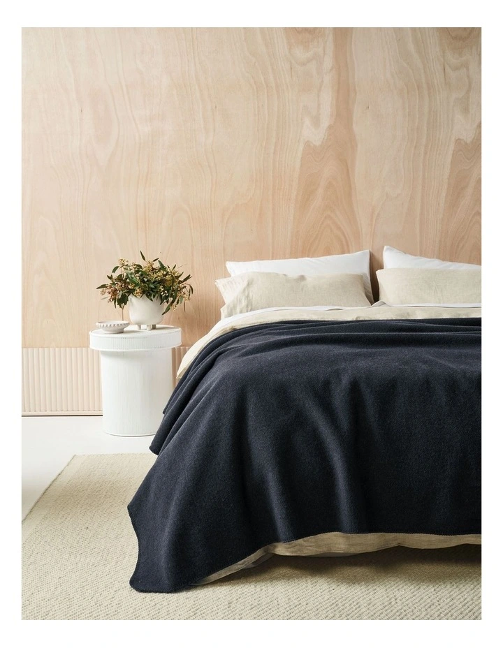 Wool Blanket in Indigo image 4