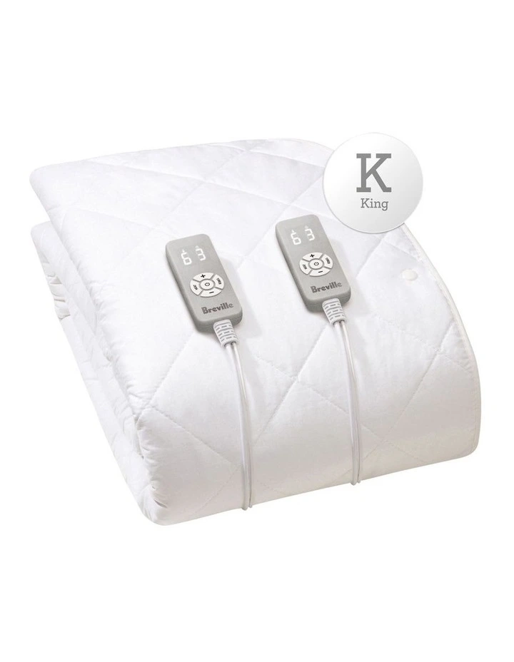 LEB559WHT2IAN1 The Sleep Sound Quilted King Fitted Electric Blanket in White image 3