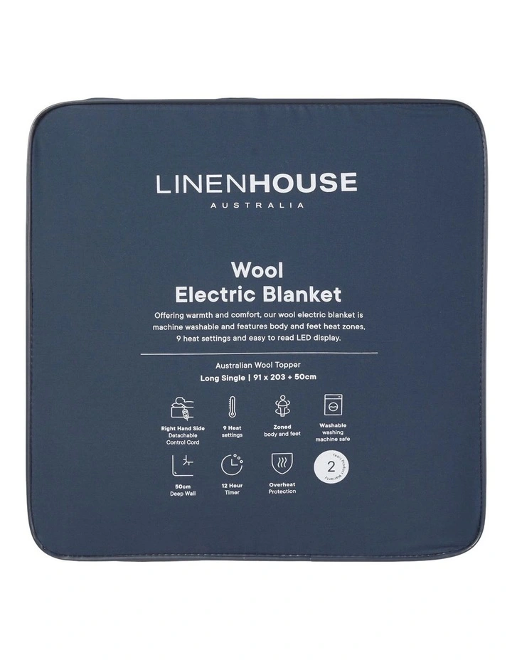Wool Multizone Electric Blanket in Cream image 1