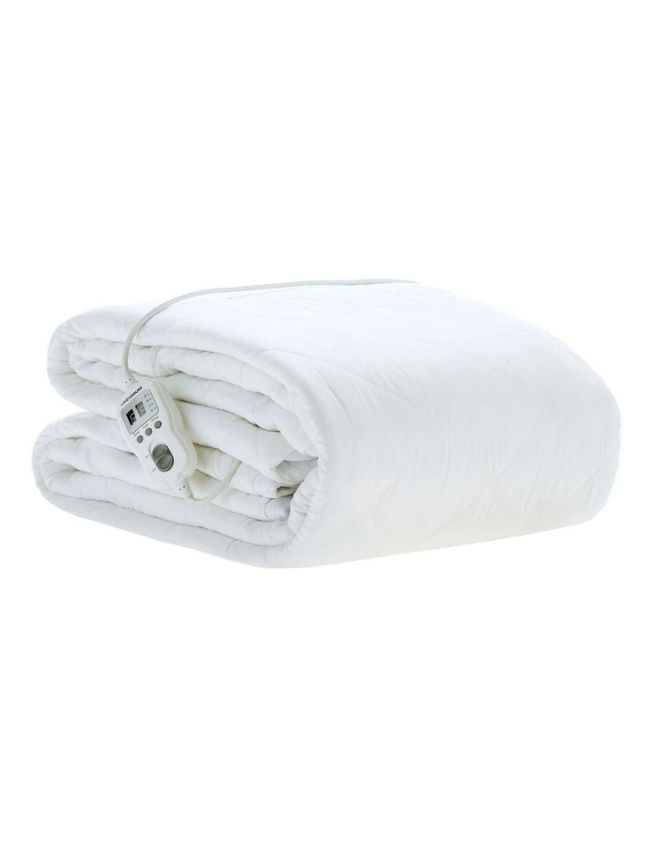 Quilted Multizone Electric Blanket in Cream image 6