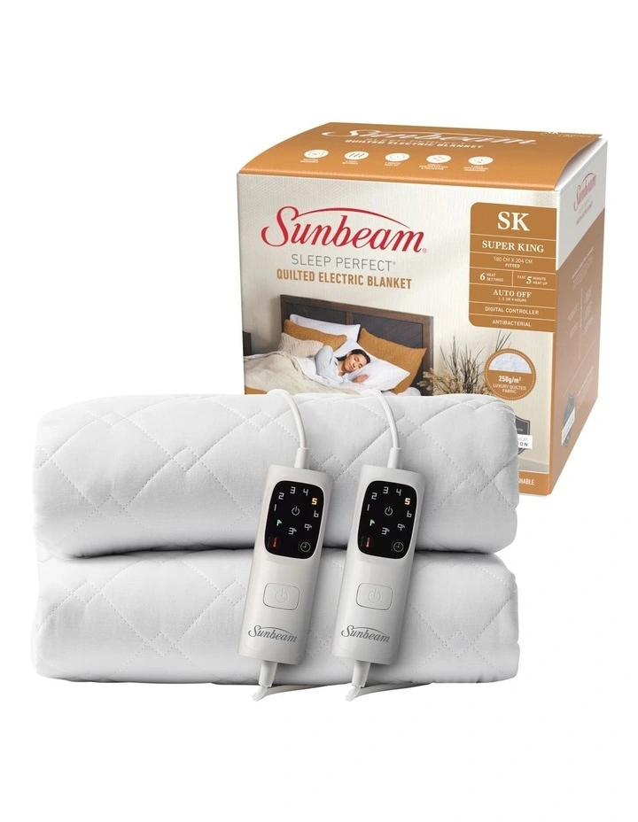 Sunbeam Sleep Perfect Quilted Electric Blanket King