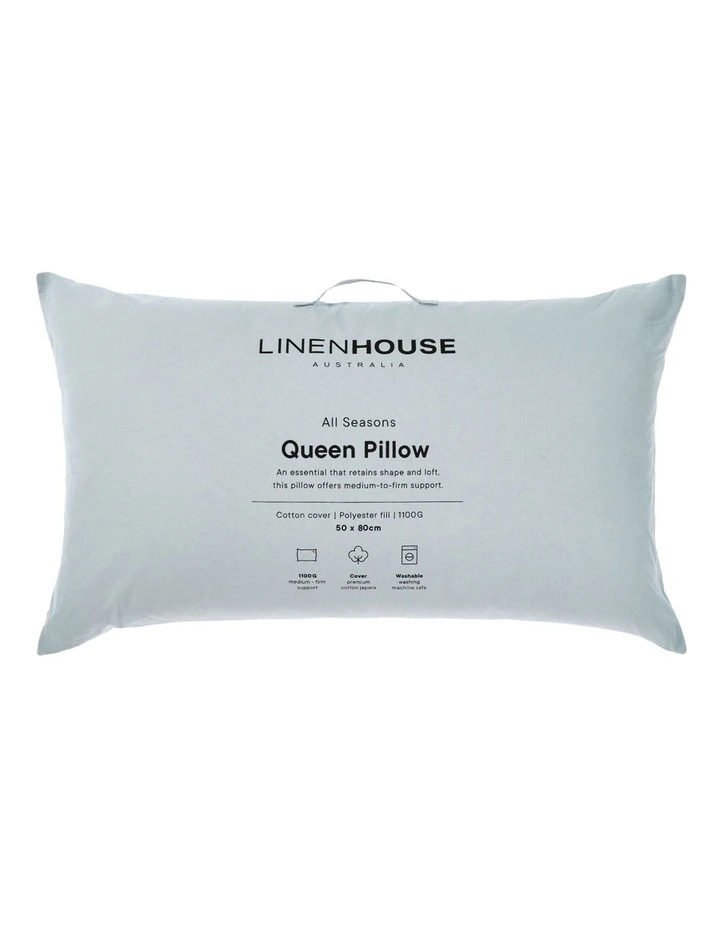 All Seasons Queen Pillow in White image 1