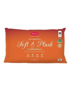 Soft And Plush Medium Pillow 2 Pack in White