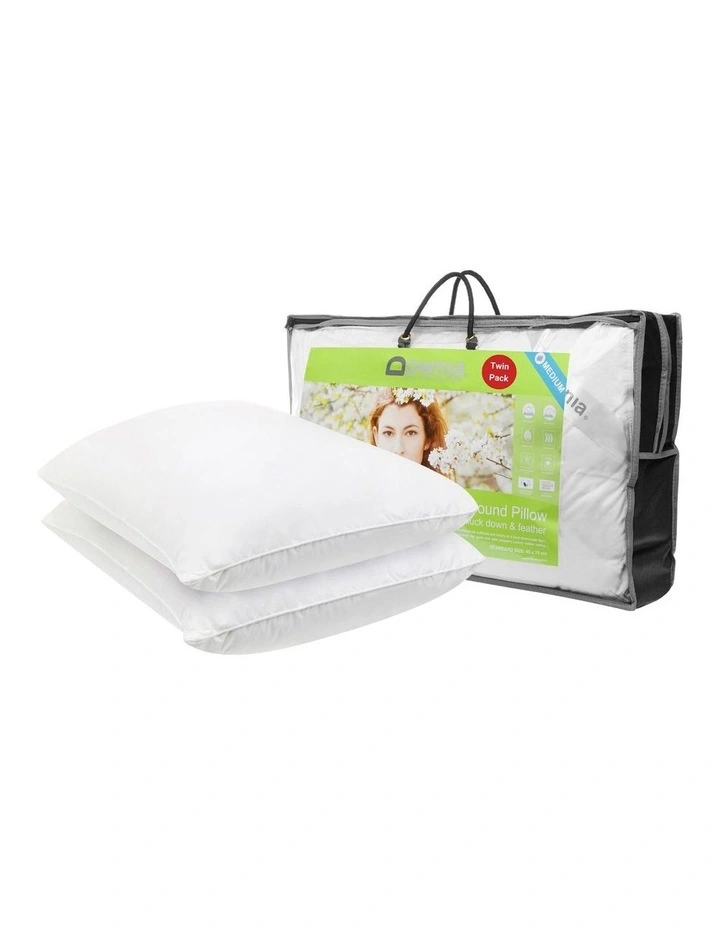 Double Down Surround Pillow 2 Pack in White image 2