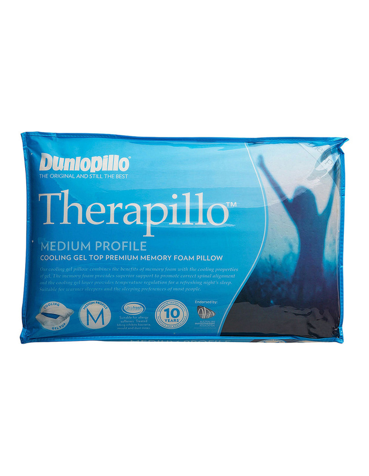 Therapillo Cooling Gel Top Memory Foam Pillow in Medium Profile