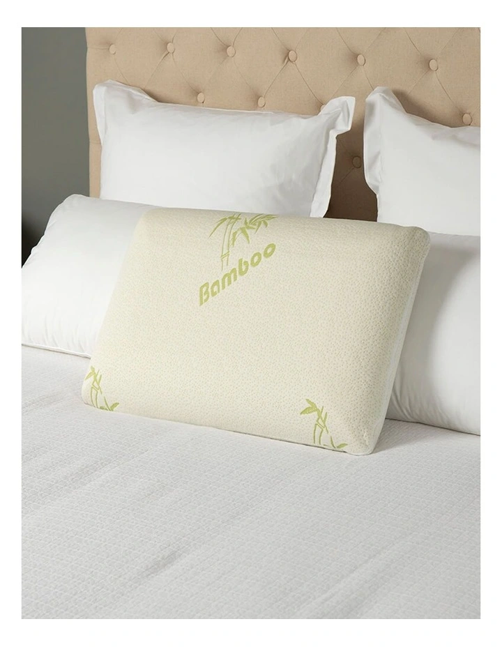 Sleep Harmony Bamboo Mem Foam Pillow Cover in Cream image 3