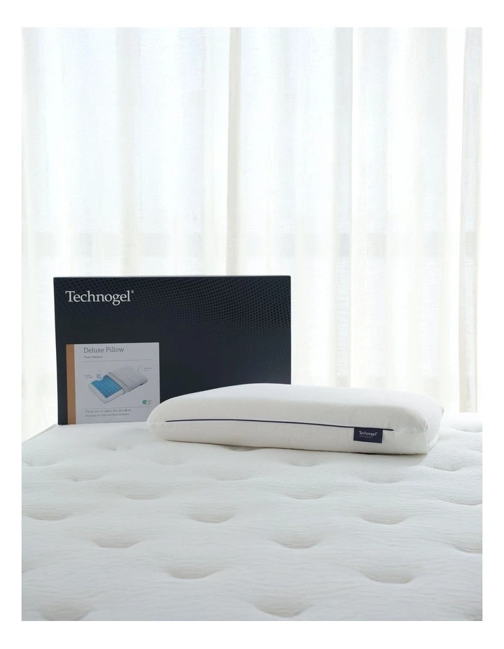 Pixel Deluxe Pillow Large Back and Side in White image 1