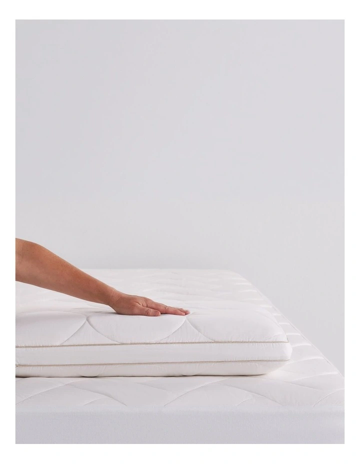 MemorySupport Memory Foam Pillow with Quilted Cotton and Wool Cover image 2