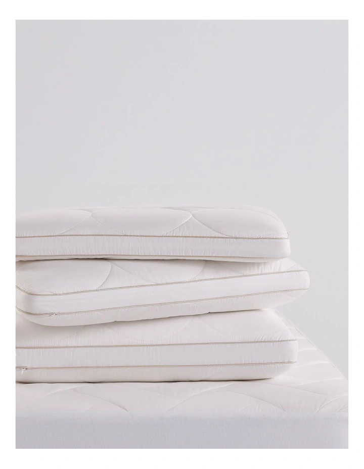 MemorySupport Memory Foam Pillow with Quilted Cotton and Wool Cover image 4