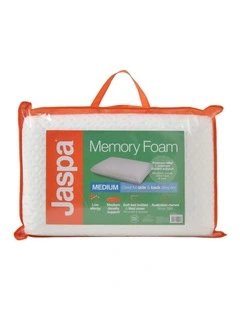 Family Care Medium Profile Memory Foam Pillow in White