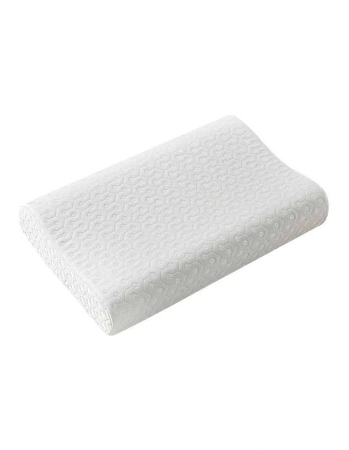 Family Care Contour Memory Foam Pillow in White image 3
