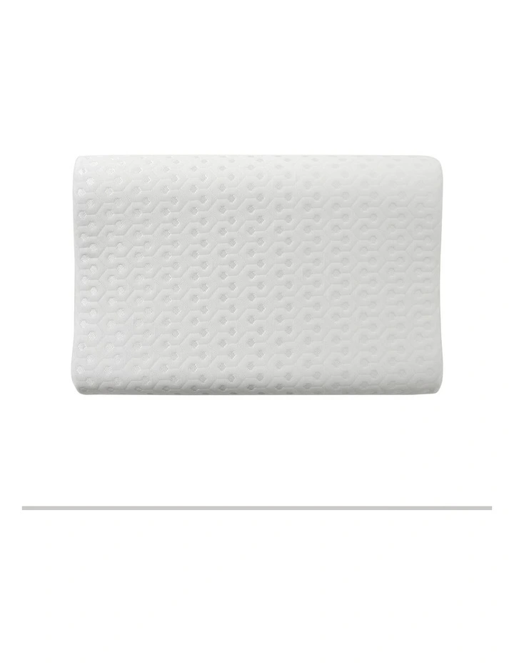 Family Care Contour Memory Foam Pillow in White image 4