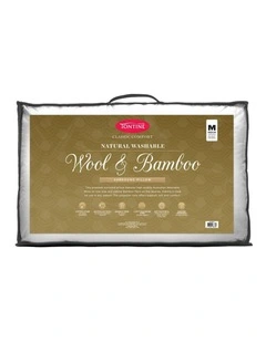 Wool And Bamboo Pillow in White