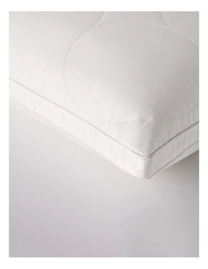 Breathe Wool Cotton Quilted Pillow in White image 5