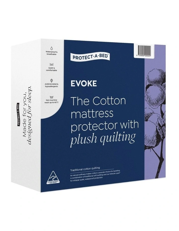Evoke Cotton Quilted Mattress Protector in White image 7