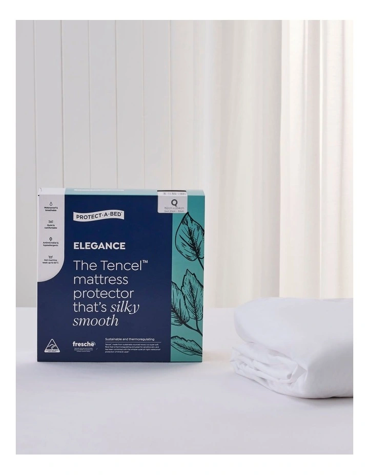 Elegance Tencel Jersey Mattress Protector in White image 1