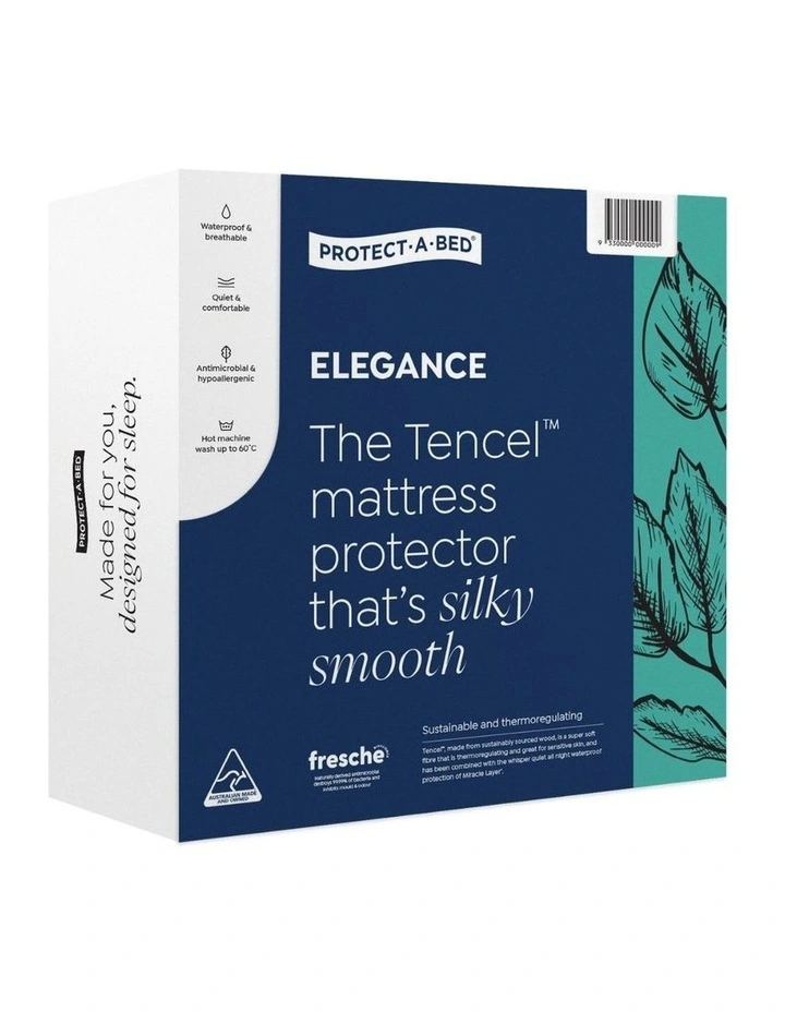 Elegance Tencel Jersey Mattress Protector in White image 7