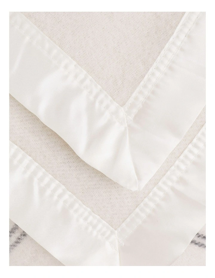 Australian Wool Blanket in Natural Check image 3