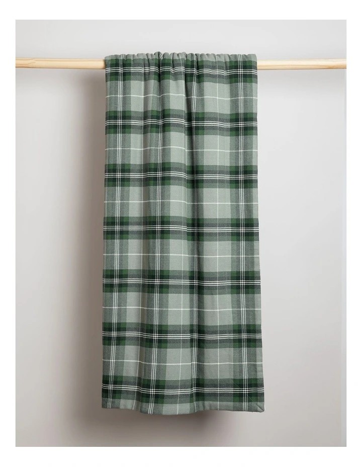 Christmas Blanket in Green Tartan image 2