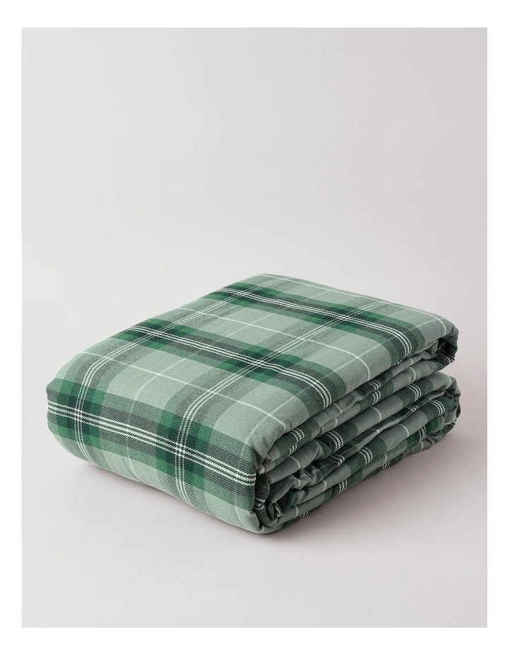 Christmas Blanket in Green Tartan image 3