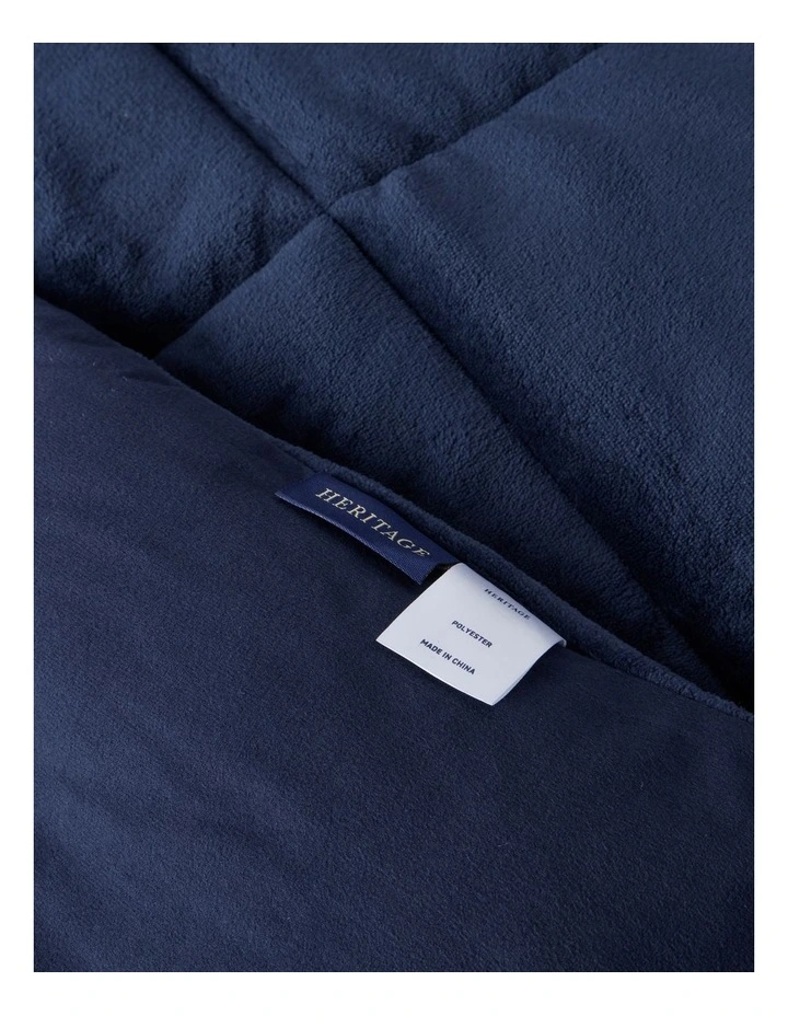 Quilted Plush Blanket in Midnight Blue image 3