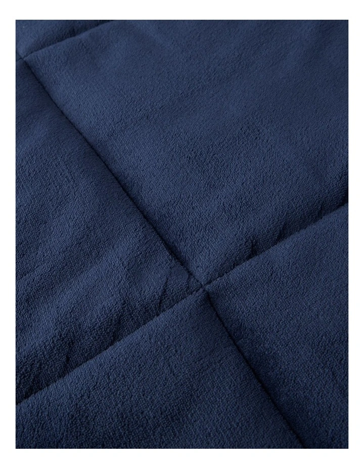 Quilted Plush Blanket in Midnight Blue image 4