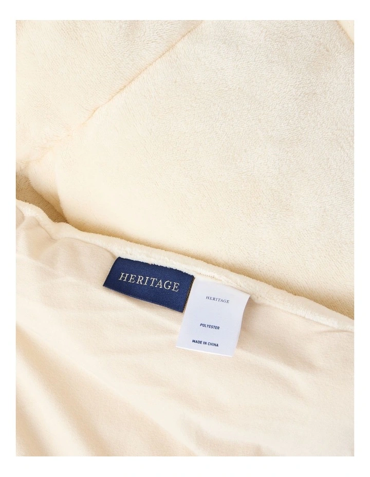 Quilted Plush Blanket in Natural image 4