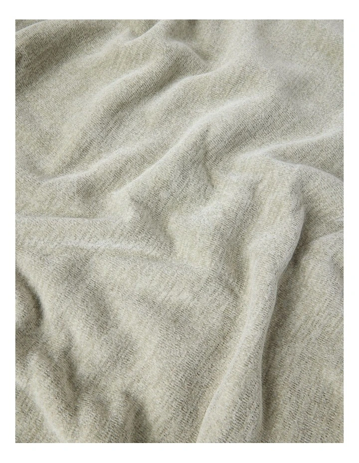 Chenille Sherpa Blanket in Grey image 2