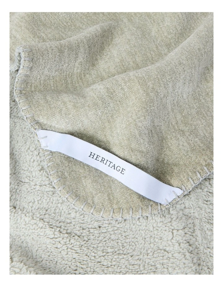 Chenille Sherpa Blanket in Grey image 4