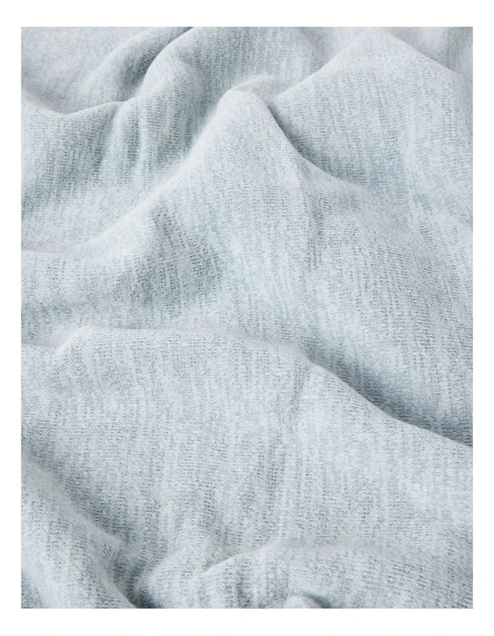 Chenille Sherpa Blanket in Blue image 2