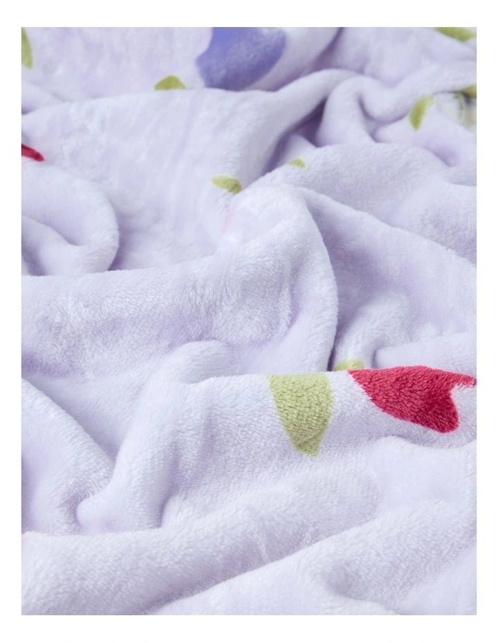 Chenille Blanket in Purple Multi image 3