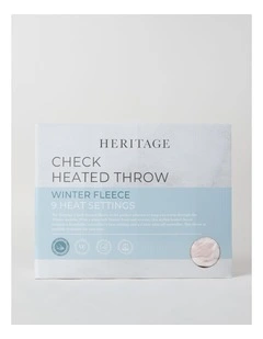 Check Heated Throw in Pink