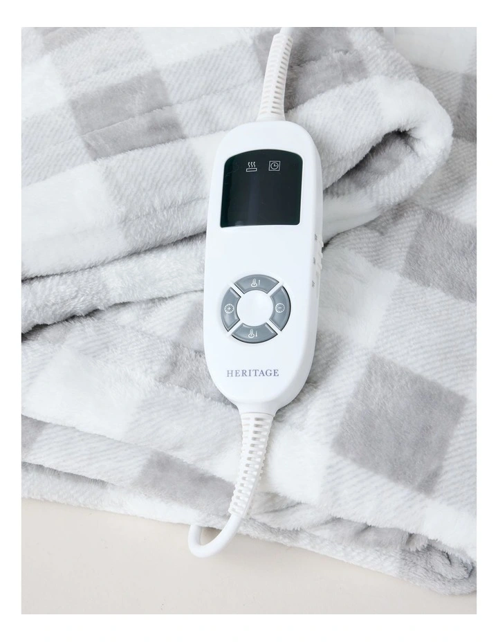 Heated Throw in Charcoal Check image 4