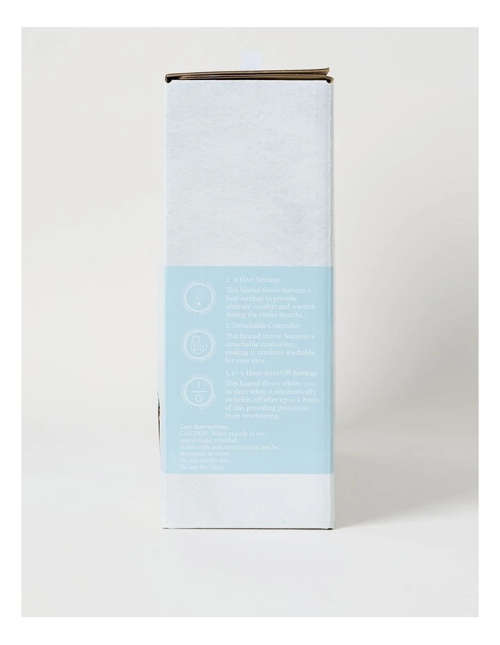 Heated Throw in Charcoal Check image 7