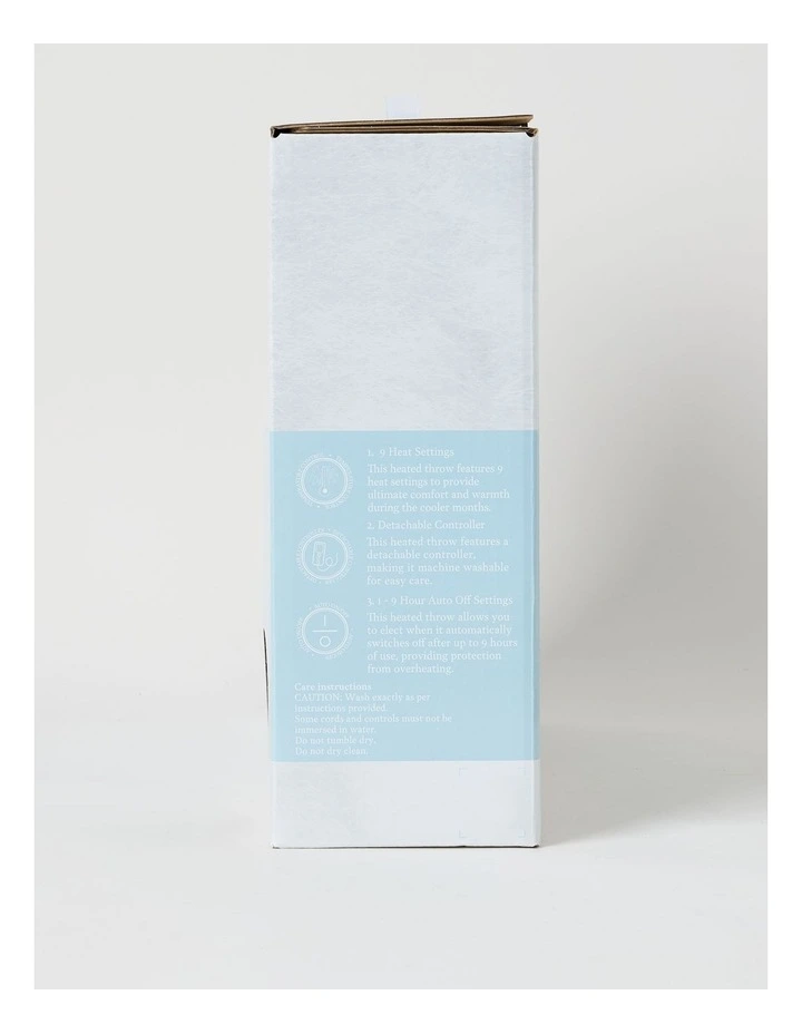 Heated Throw in Sage Check image 7