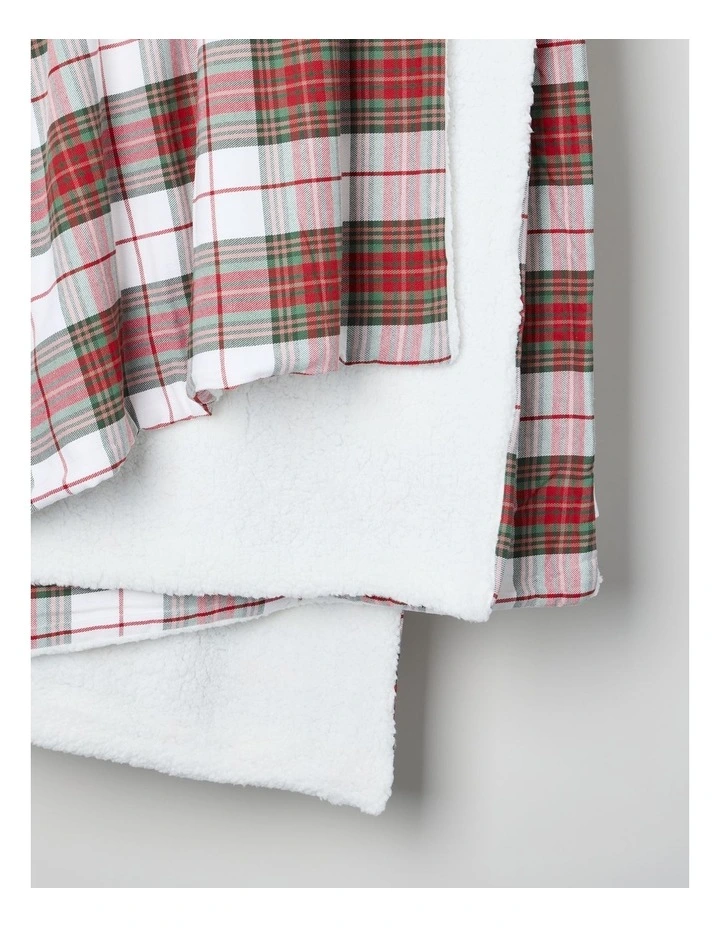 Christmas Blanket in White Tartan image 3