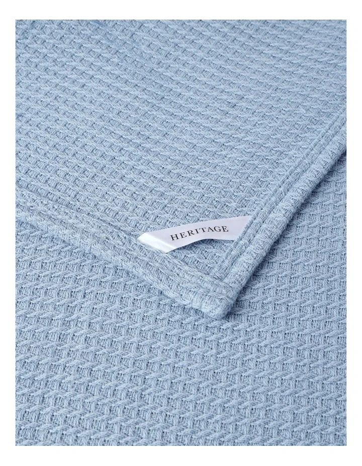 Summer Waffle Blanket in Blue image 4