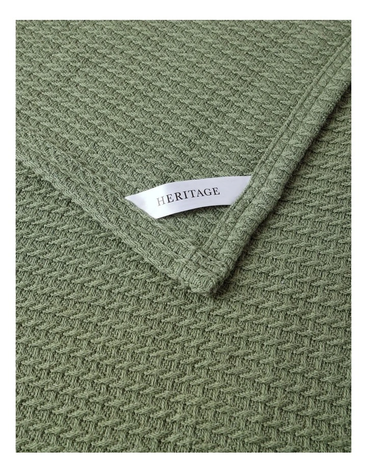 Summer Waffle Blanket in Green image 4
