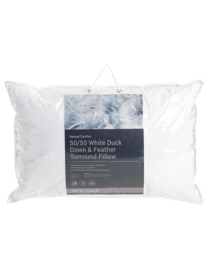 Heritage 50 50 White Duck Down Surround Pillow Myer