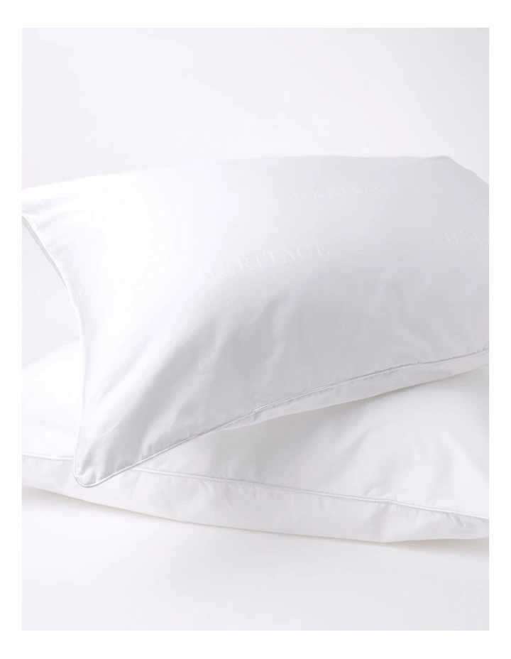 Heritage Cotton Pillow Protector 2 Pack In White MYER