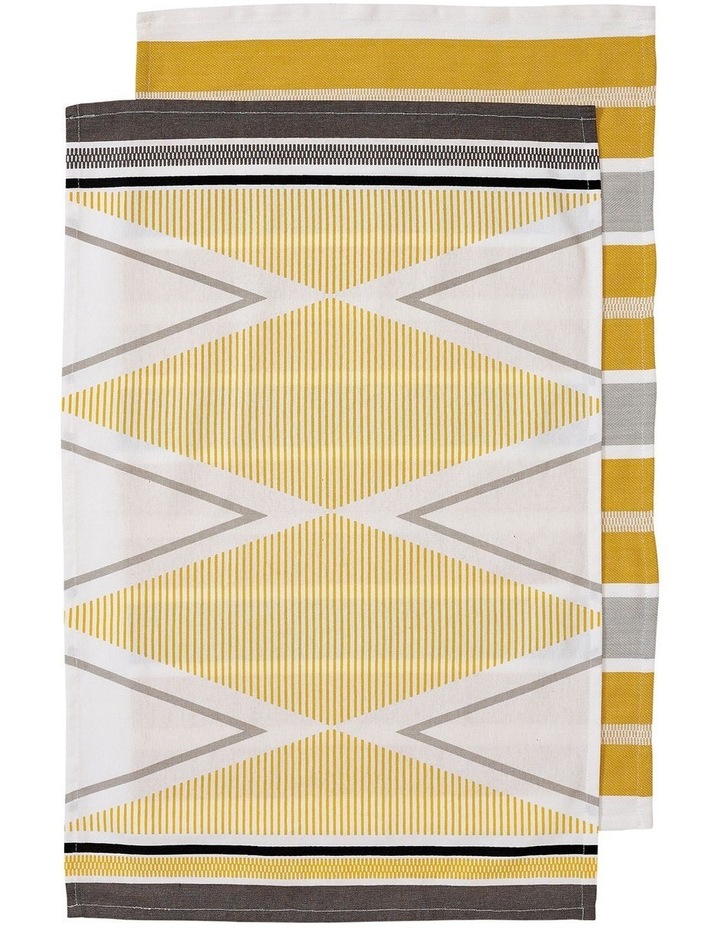 Ladelle Emerson Yellow 2pk Kitchen Towel