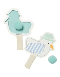 Velcro Beach Bats Sammy the Seagull Blue Stripe