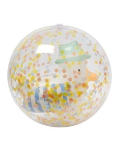 3D Inflatable Beach Ball Sammy the Seagull Blue Stripe