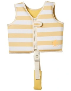 Sammy The Seagull Stripe Swim Vest (1-2 Years) in Mustard