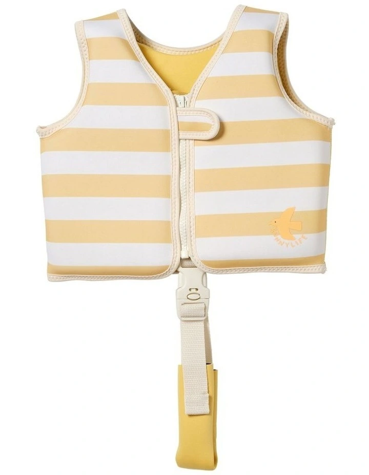 Sammy The Seagull Stripe Swim Vest (1-2 Years) in Mustard image 1