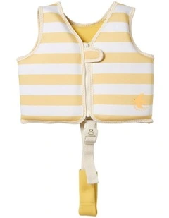 Sammy the Seagull Stripe Swim Vest (2-3 Years) in Mustard