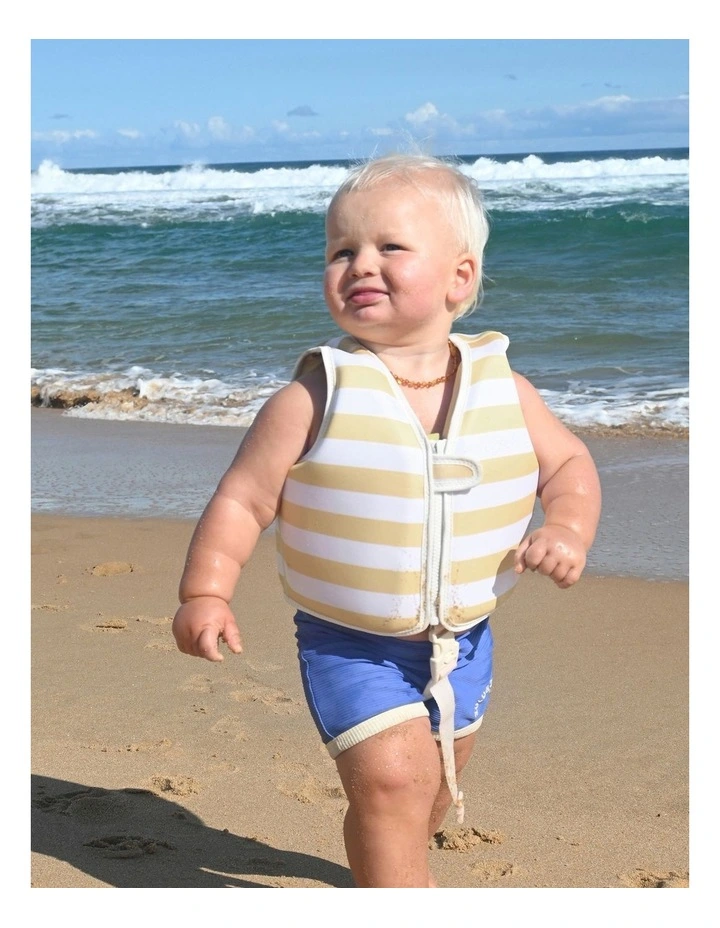 Sammy the Seagull Stripe Swim Vest (2-3 Years) in Mustard image 2